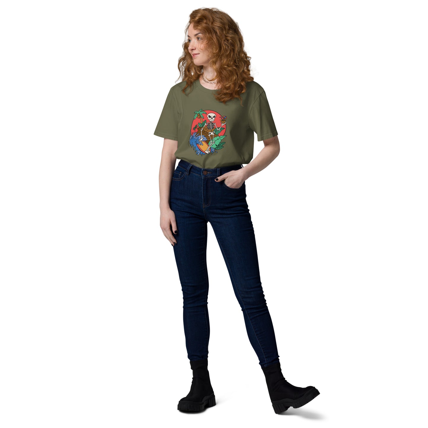 SURF SKULL Unisex-T-Shirt aus Bio-Baumwolle