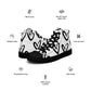 Women's high-top canvas sneakers with black toe hearts