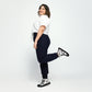 Women's high-top canvas sneakers with black toe hearts