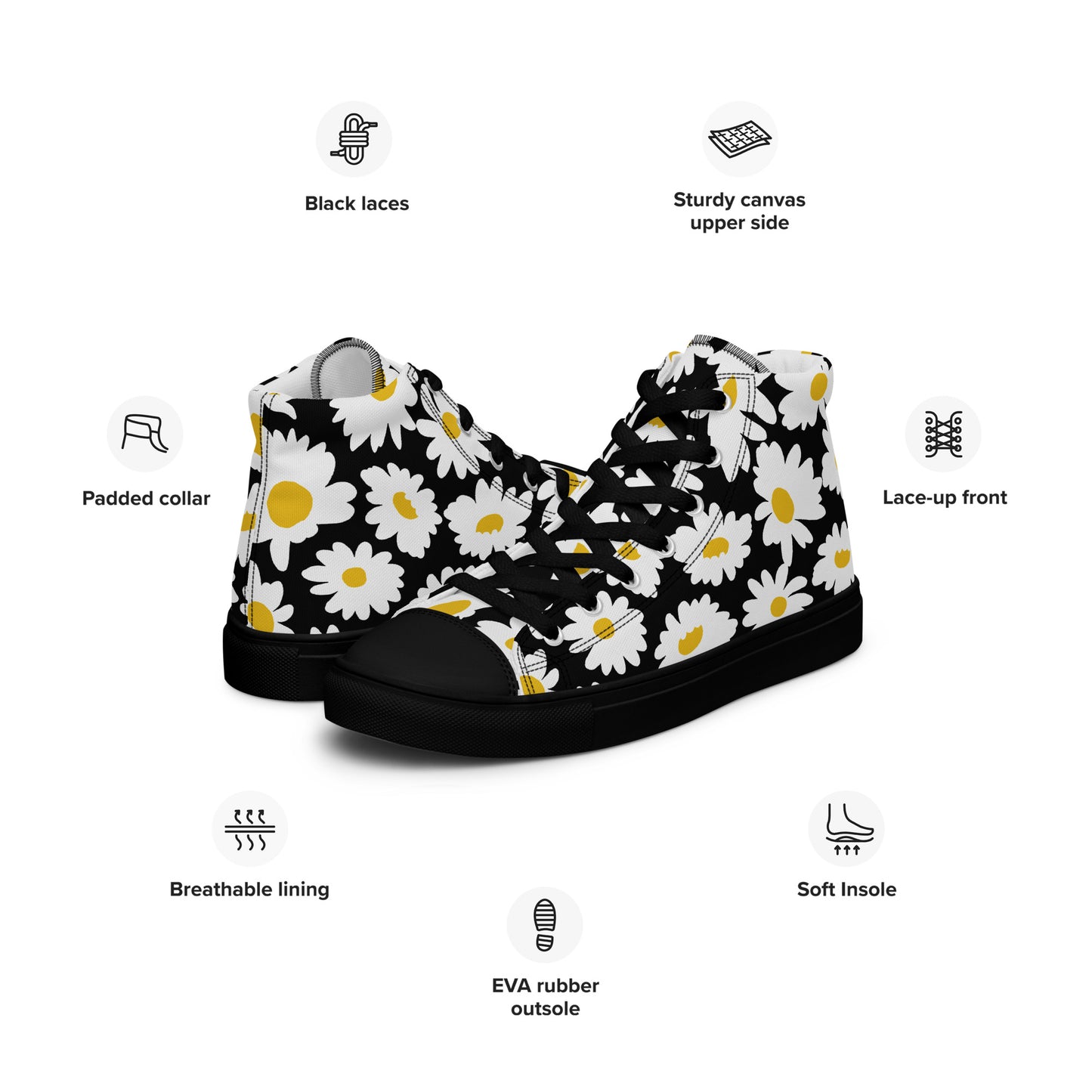 Daisy Women's High Top Canvas Sneakers