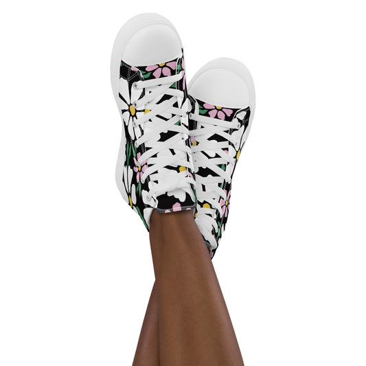 zapatillas de lona flores
