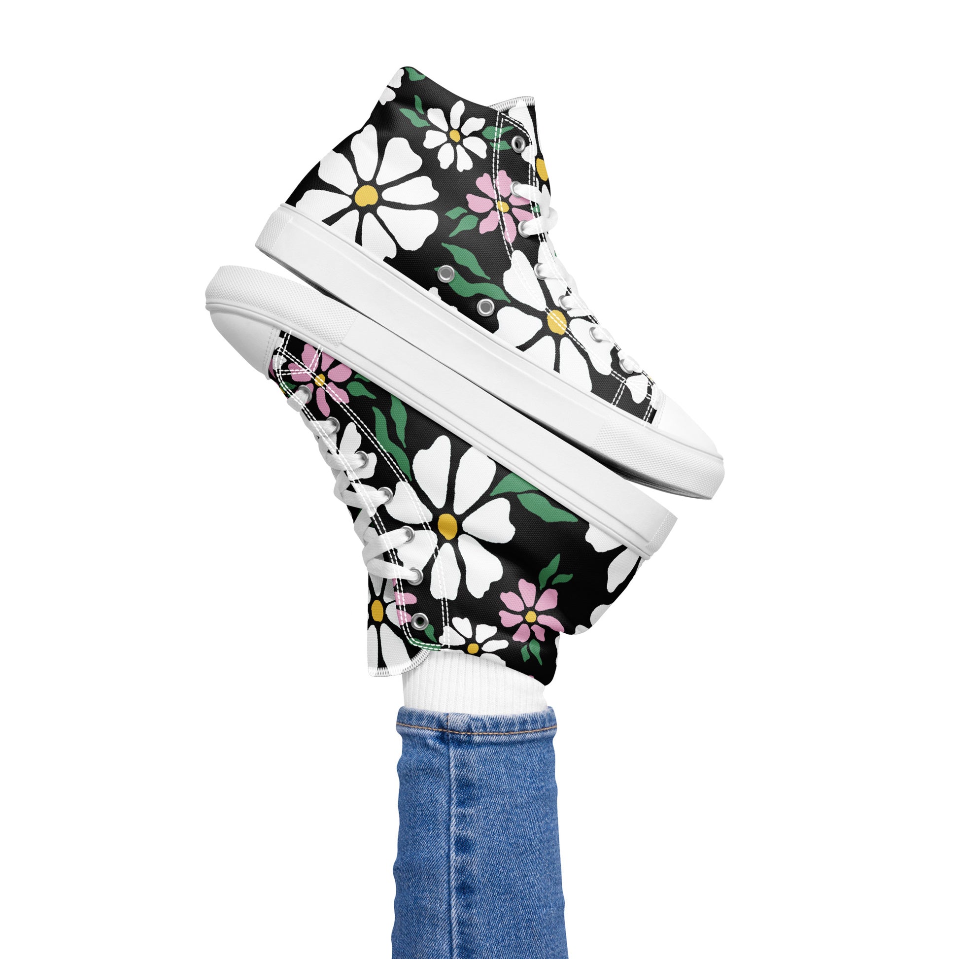 zapatillas de lona flores