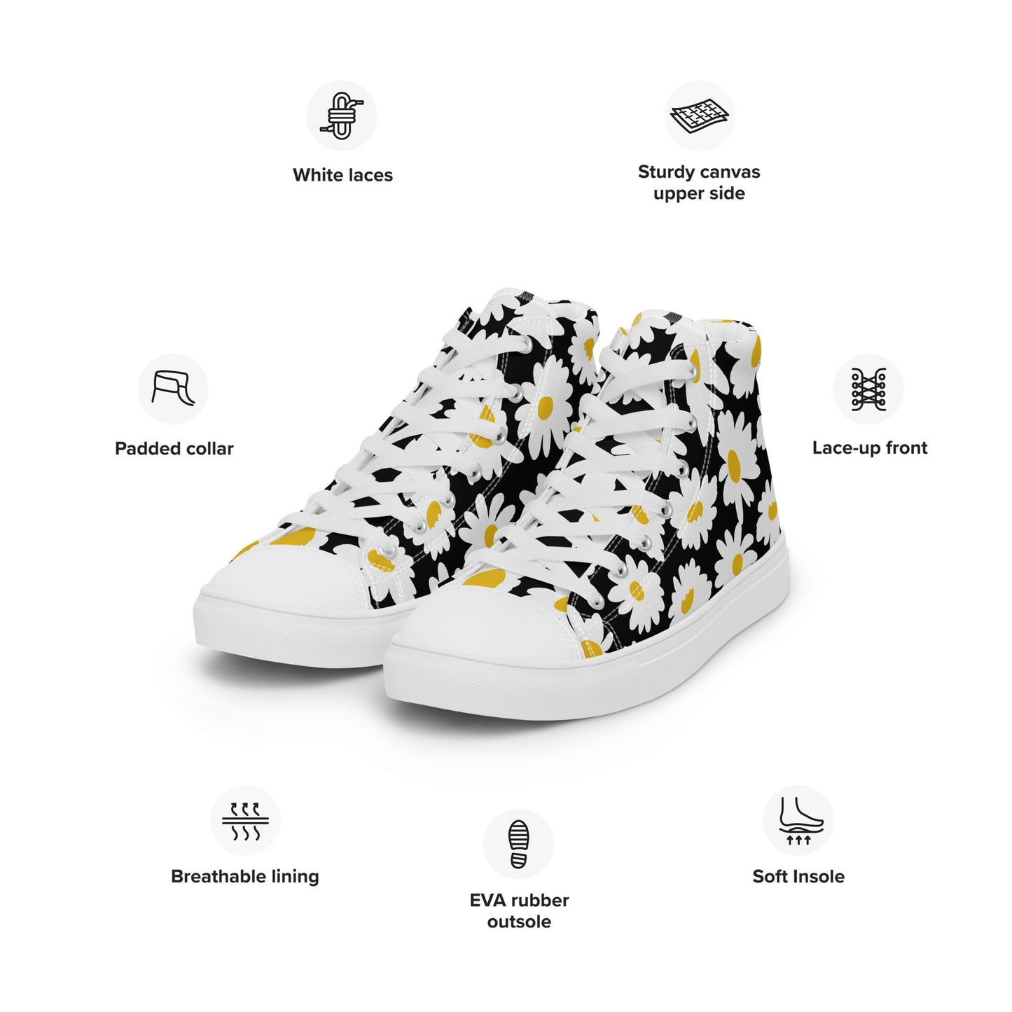 Daisy Women's High Top Canvas Sneakers