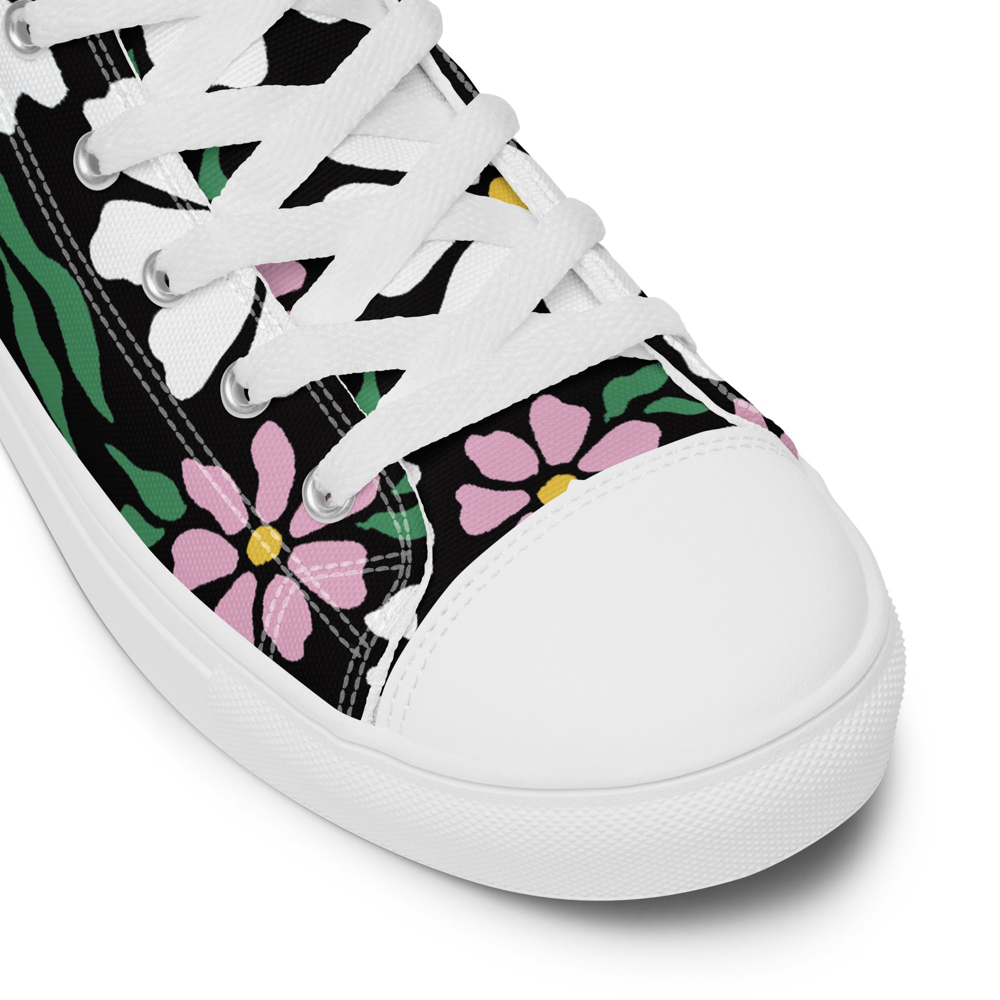 zapatillas de lona flores