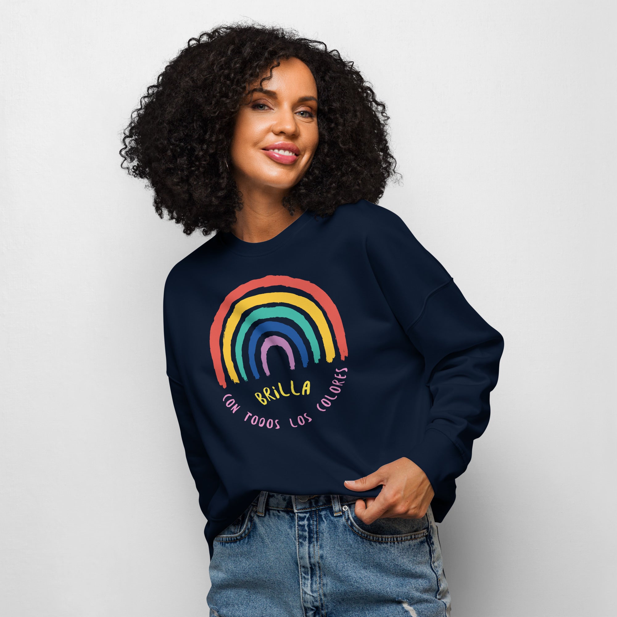 Sudadera orgánica arcoiris