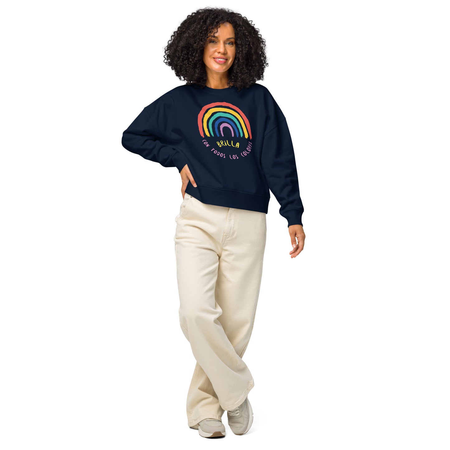 Sudadera orgánica arcoiris