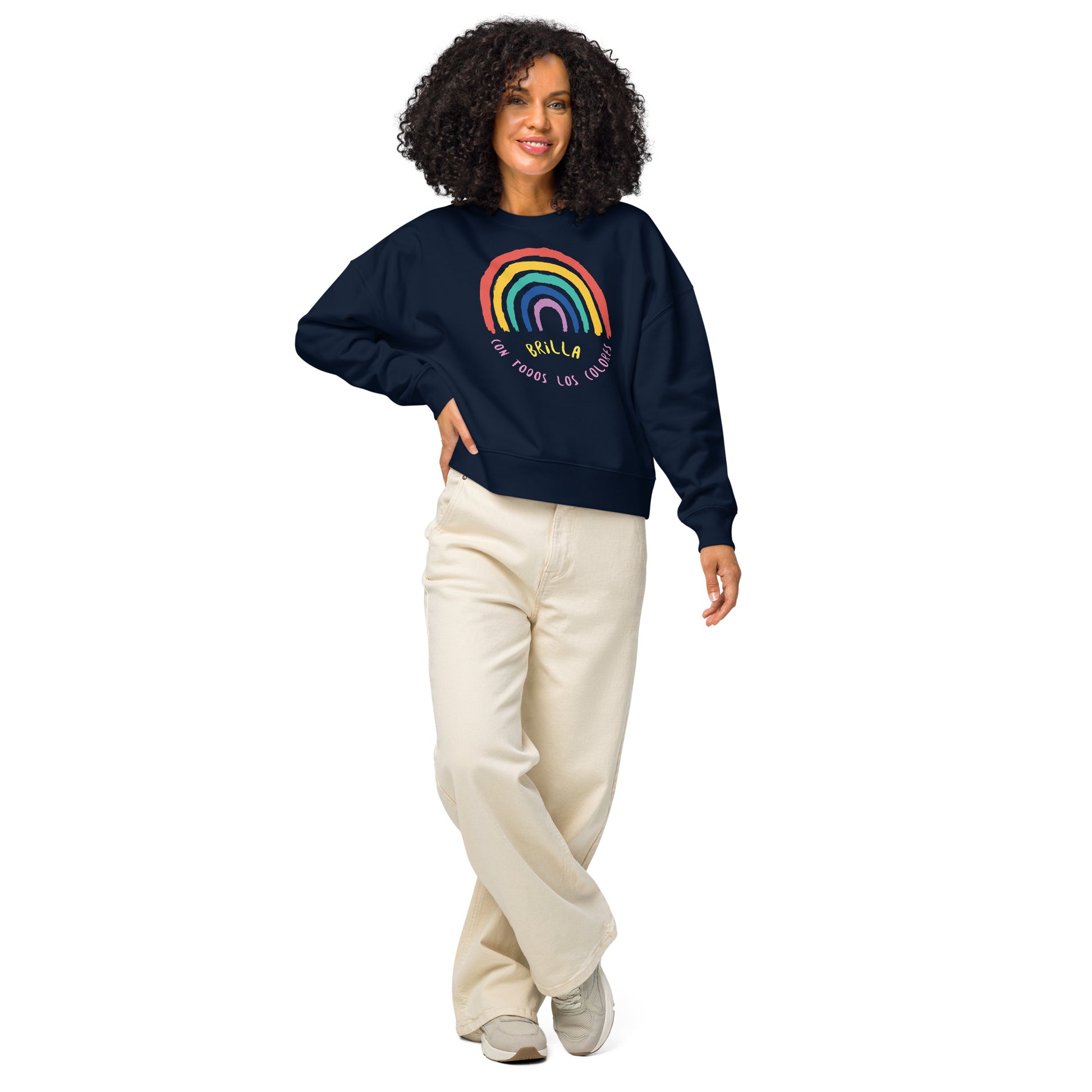 Sudadera orgánica arcoiris