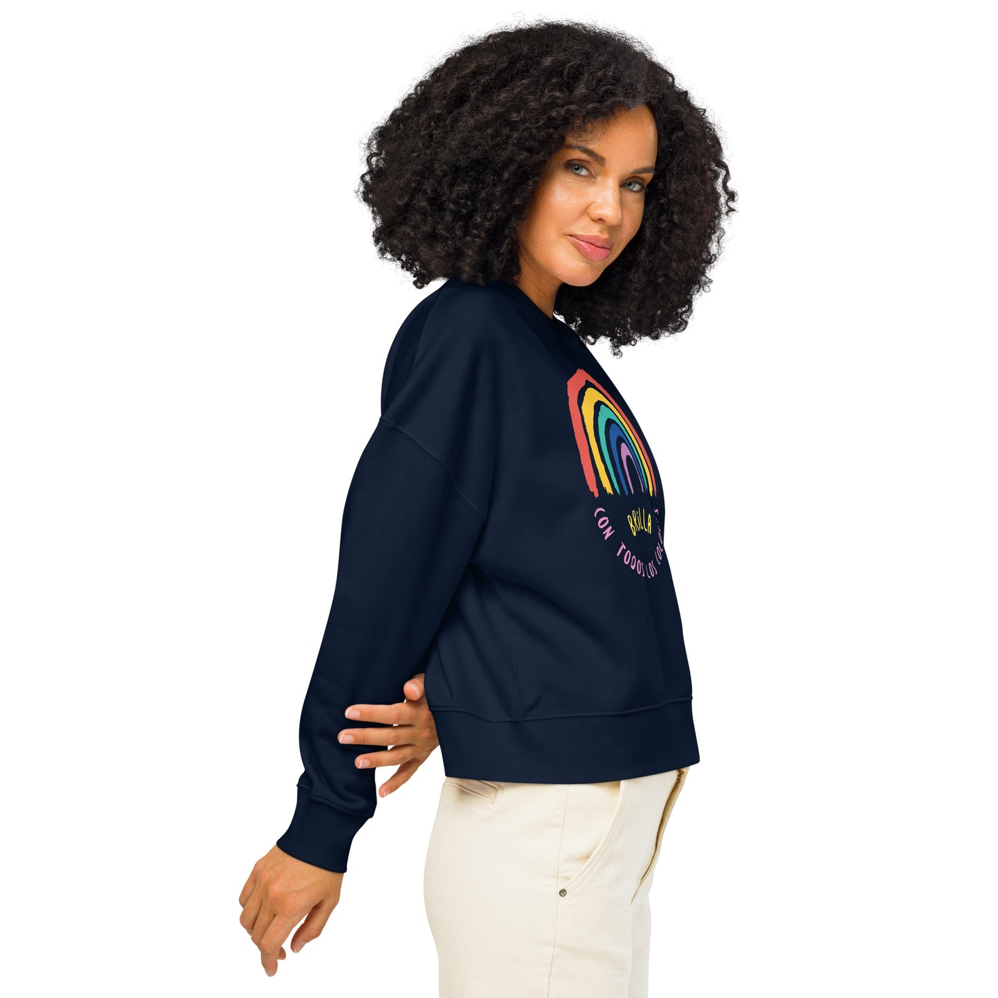 Sudadera orgánica arcoiris