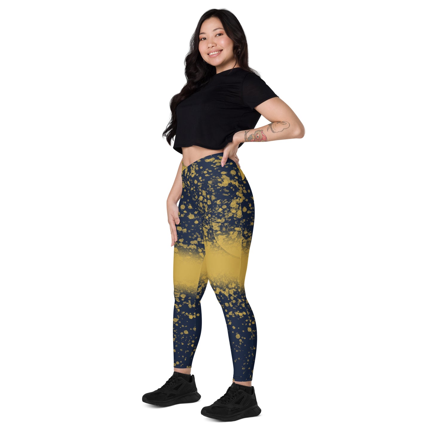 Leggins originales de cintura cruzada con bolsillos