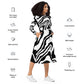 Midi dress with long sleeves all over Zebra