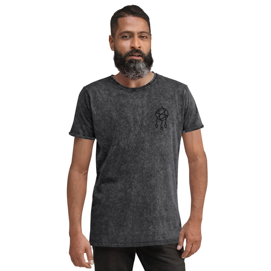 Unisex Dreamcatcher besticktes Denim-T-Shirt